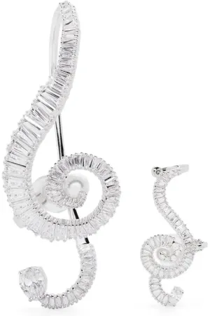 Swarovski Aretes de clip con detalles de cristal