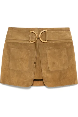 Tom Ford Falda corta de gamuza con anillos en D