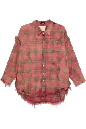 R13 Camisa con efecto envejecido