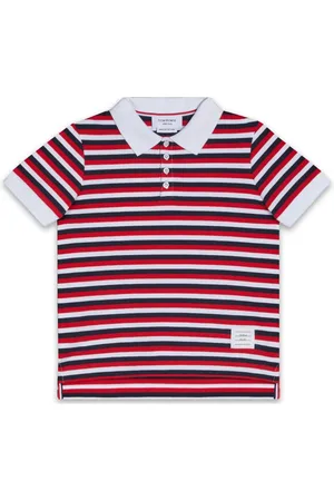 Thom Browne Playera tipo polo con motivo de rayas
