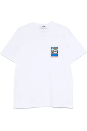 Msgm Playera con detalle de parche