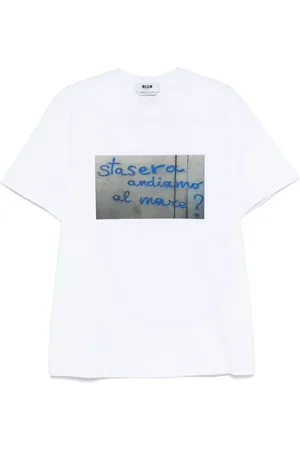 Msgm Playera con estampado gráfico
