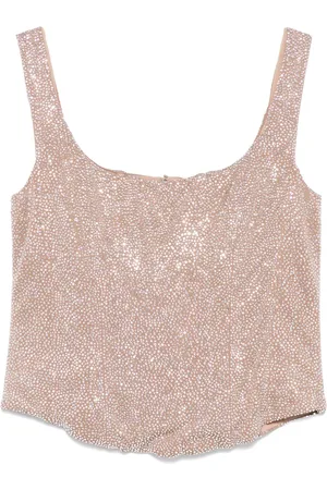 GIUSEPPE DI MORABITO Top con detalles de cristal