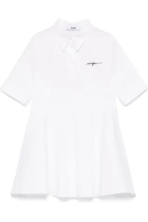 Msgm Vestido con logo bordado