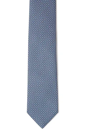 BRIONI Corbata con motivo geométrico