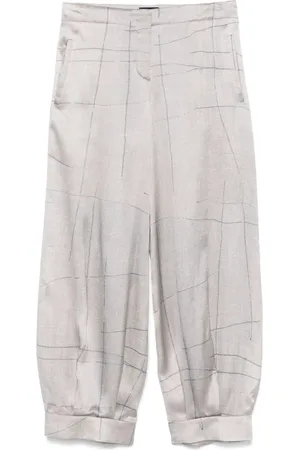 Giorgio Armani Pantalones de seda estampados