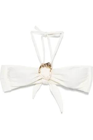 PATBO Top de bikini con gemas metalizadas
