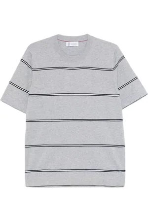 Brunello Cucinelli Playera con motivo de rayas