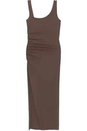 Patrizia Pepe Vestido midi con detalle fruncido
