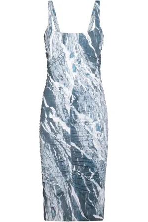 Roberto Cavalli Vestido con estampado jaspeado