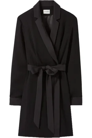 Claudie Pierlot Vestido cruzado con solapas en el cuello