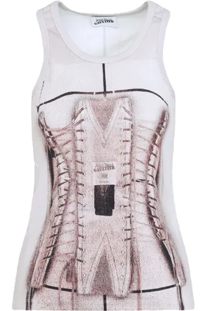 Jean Paul Gaultier Top con estampado Cage