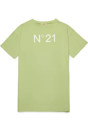 Nº21 Vestido estilo playera con logo estampado