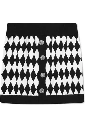 Balmain Falda con estampado geométrico