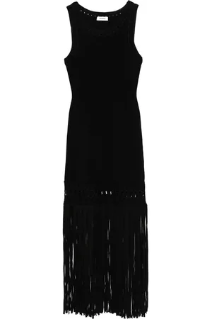 Sandro Vestido tejido con flecos