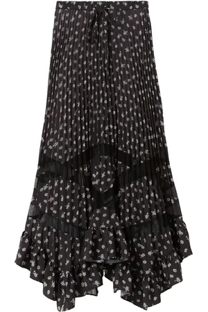 Claudie Pierlot Falda plisada con estampado floral