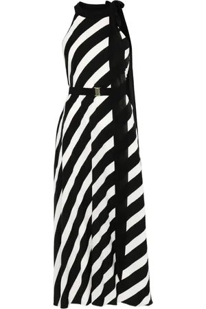 NISSA Vestido midi con rayas estampadas