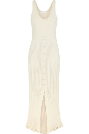 Paco rabanne Vestido largo tejido de canalé