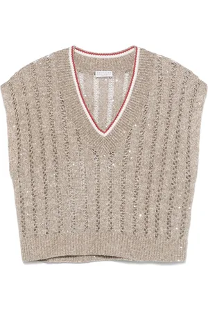 Brunello Cucinelli Playera de canalé