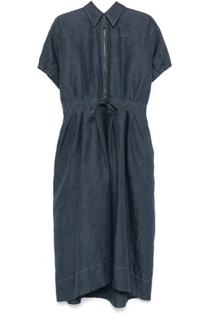 Brunello Cucinelli Vestido de mezclilla largo