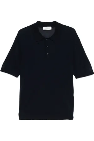 LANEUS Playera tipo polo de tejido fino