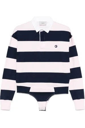 COPERNI Body estilo playera tipo polo con motivo de rayas