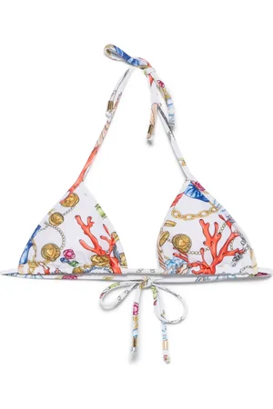 Moschino Top de bikini con estampado Marine