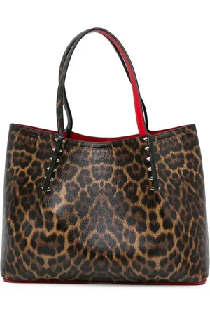Christian Louboutin Tote Calfskin Leopard Print Cabarock Spike 2010-2024