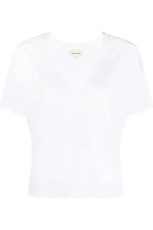 Loulou Studio Playera estilo boxy con cuello en V