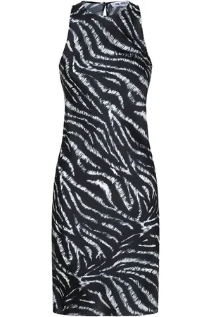 The Attico Vestido corto con estampado de cebra