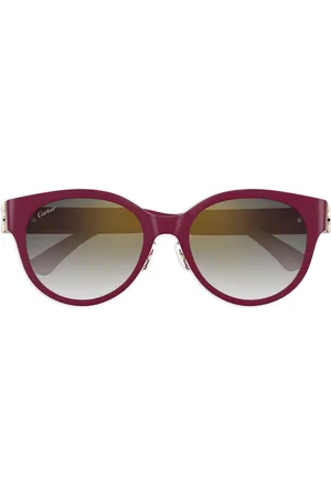 Cartier Lentes de sol con armazón redonda