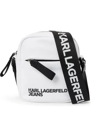 Karl Lagerfeld Mochila tipo mensajero con logo en relieve