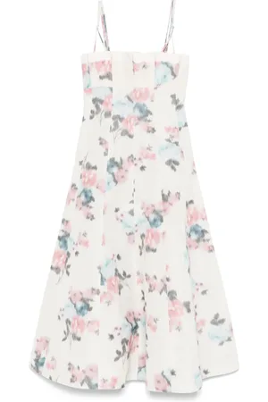 Serafini Vestido largo con diseño fruncido