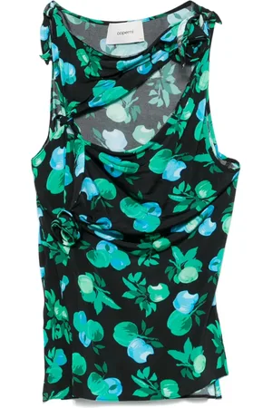 COPERNI Top asimétrico con motivo floral
