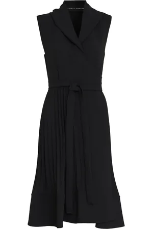 Gloria Coelho Vestido midi con detalle de pliegues