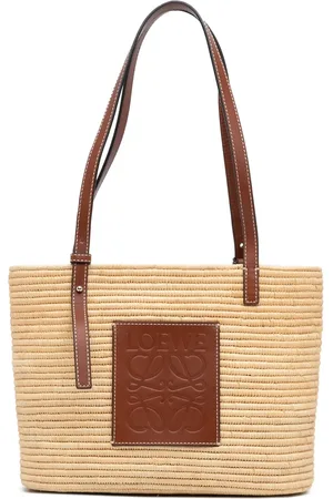 Loewe Tote Small Raffia Square Basket Bag 2021