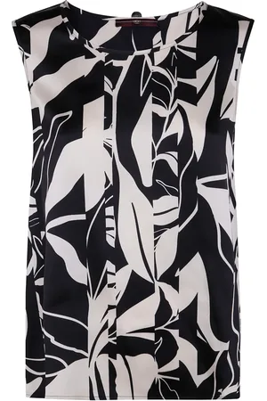 High Blusa con estampado floral