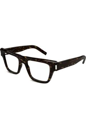 Saint Laurent Lentes con armazón cuadrada estilo carey