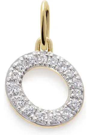 Monica Vinader Dije O en oro amarillo de 14kt con diamantes