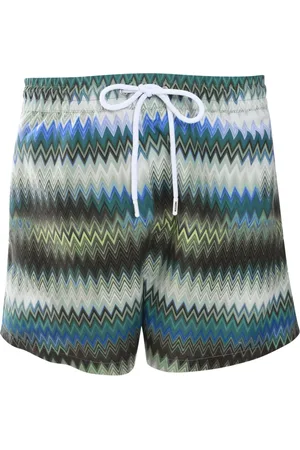 Missoni Shorts de playa con estampado en zigzag