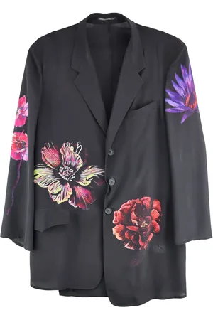 YOHJI YAMAMOTO Chamarra con estampado floral