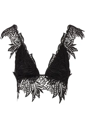 Alberta Ferretti Top con bordado floral