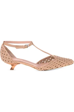 Alberta Ferretti Zapatillas entretejidas con barra en T