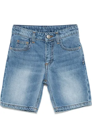 John Richmond Shorts de mezclilla con letras del logo