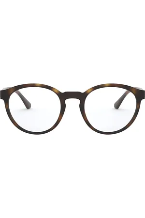 Emporio Armani Lentes con armazón redonda estilo carey