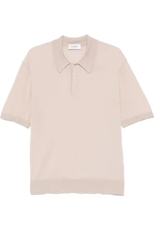 LANEUS Playera tipo polo de tejido fino