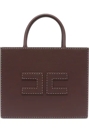 Elisabetta Franchi Tote con costuras en contraste