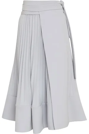 Gloria Coelho Falda midi con diseño plisado