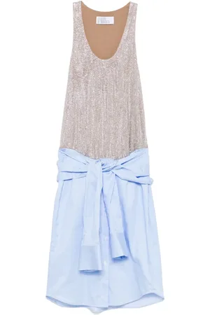 GIUSEPPE DI MORABITO Vestido corto con detalles de strass
