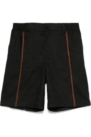 Feng Chen Wang Shorts con detalle de rayas